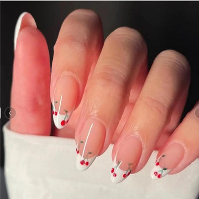 Cherry French Almond Press-On Nails-0