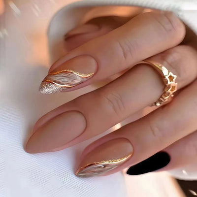 Cherry French Almond Press-On Nails-2