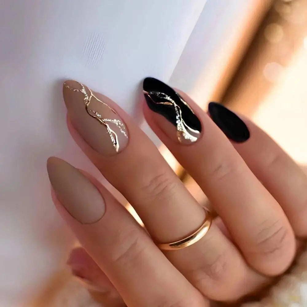 Cherry French Almond Press-On Nails-4