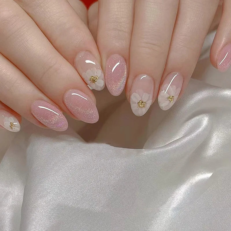Cherry French Almond Press-On Nails-9
