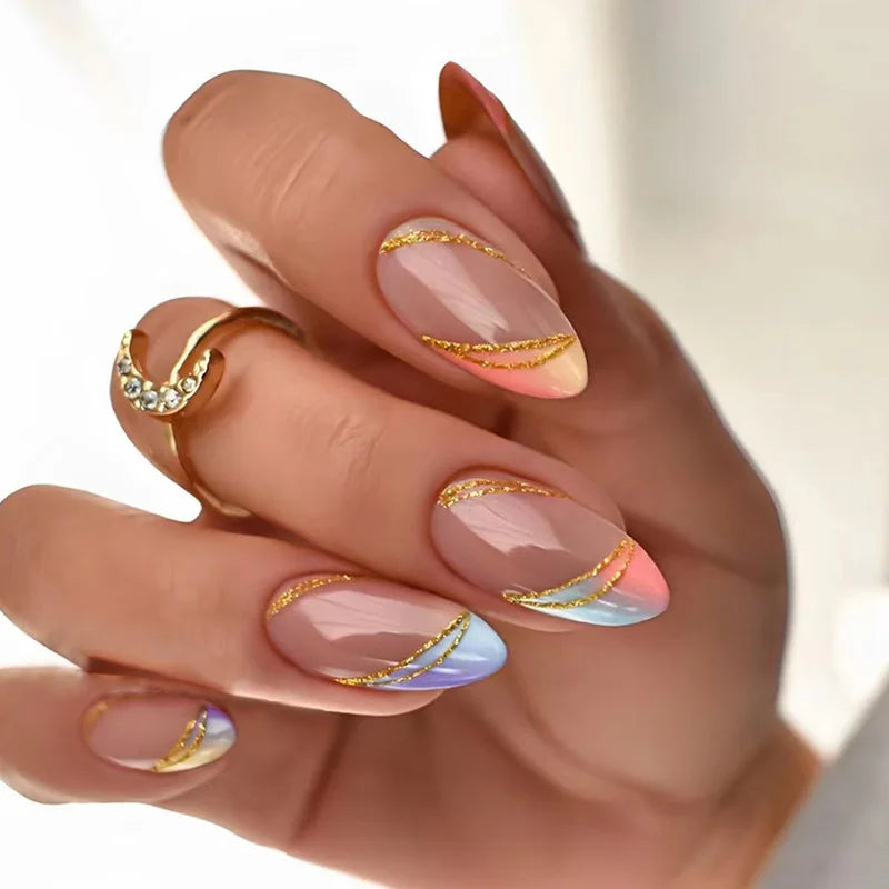 Cherry French Almond Press-On Nails-10