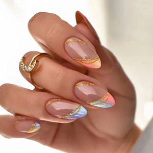 Cherry French Almond Press-On Nails-10