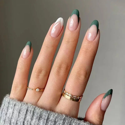 French Rainbow Acrylic Press-On Nails-4