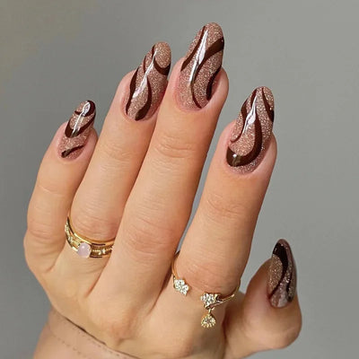 French Rainbow Acrylic Press-On Nails-7