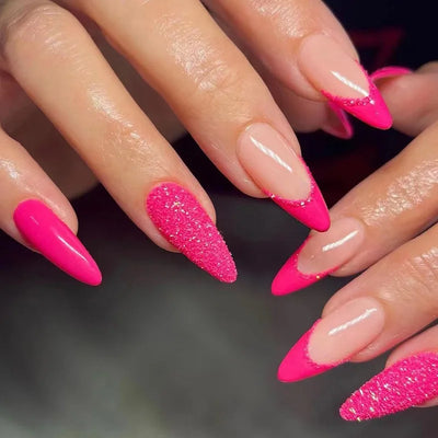 French Rainbow Acrylic Press-On Nails-10