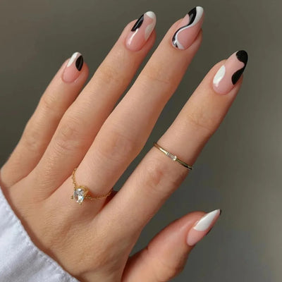 French Rainbow Acrylic Press-On Nails-15