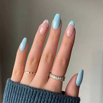 French Rainbow Acrylic Press-On Nails-17
