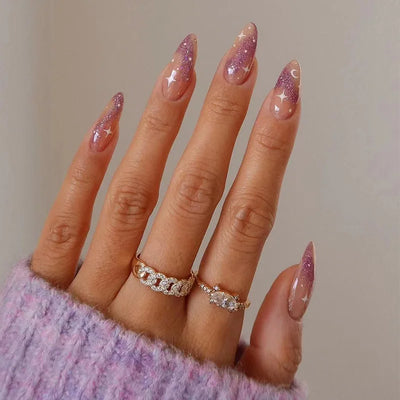 French Rainbow Acrylic Press-On Nails-18