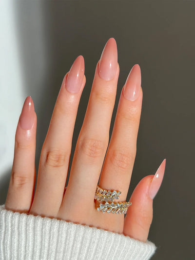 French Rainbow Acrylic Press-On Nails-26
