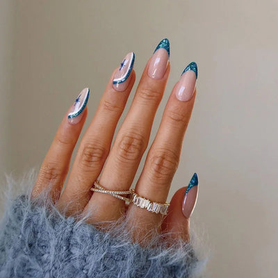 French Rainbow Acrylic Press-On Nails-27