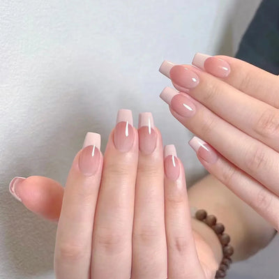 Glossy Acrylic Press On Nails-16