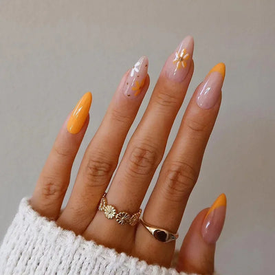 French Rainbow Acrylic Press-On Nails-38
