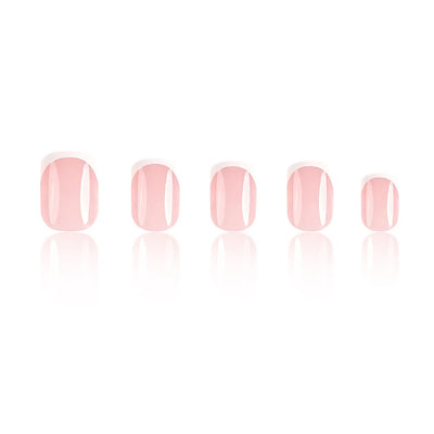 Superbe ongles courts minimalistes français avec 1 lime et 1 gel jelly