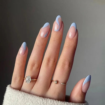 French Rainbow Acrylic Press-On Nails-39