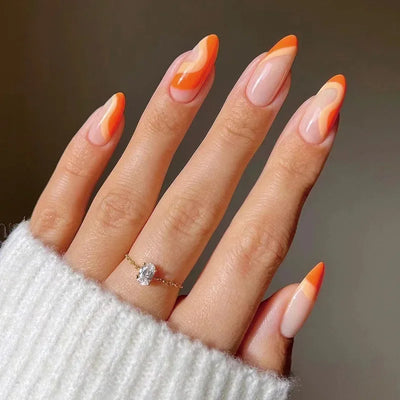 French Rainbow Acrylic Press-On Nails-41