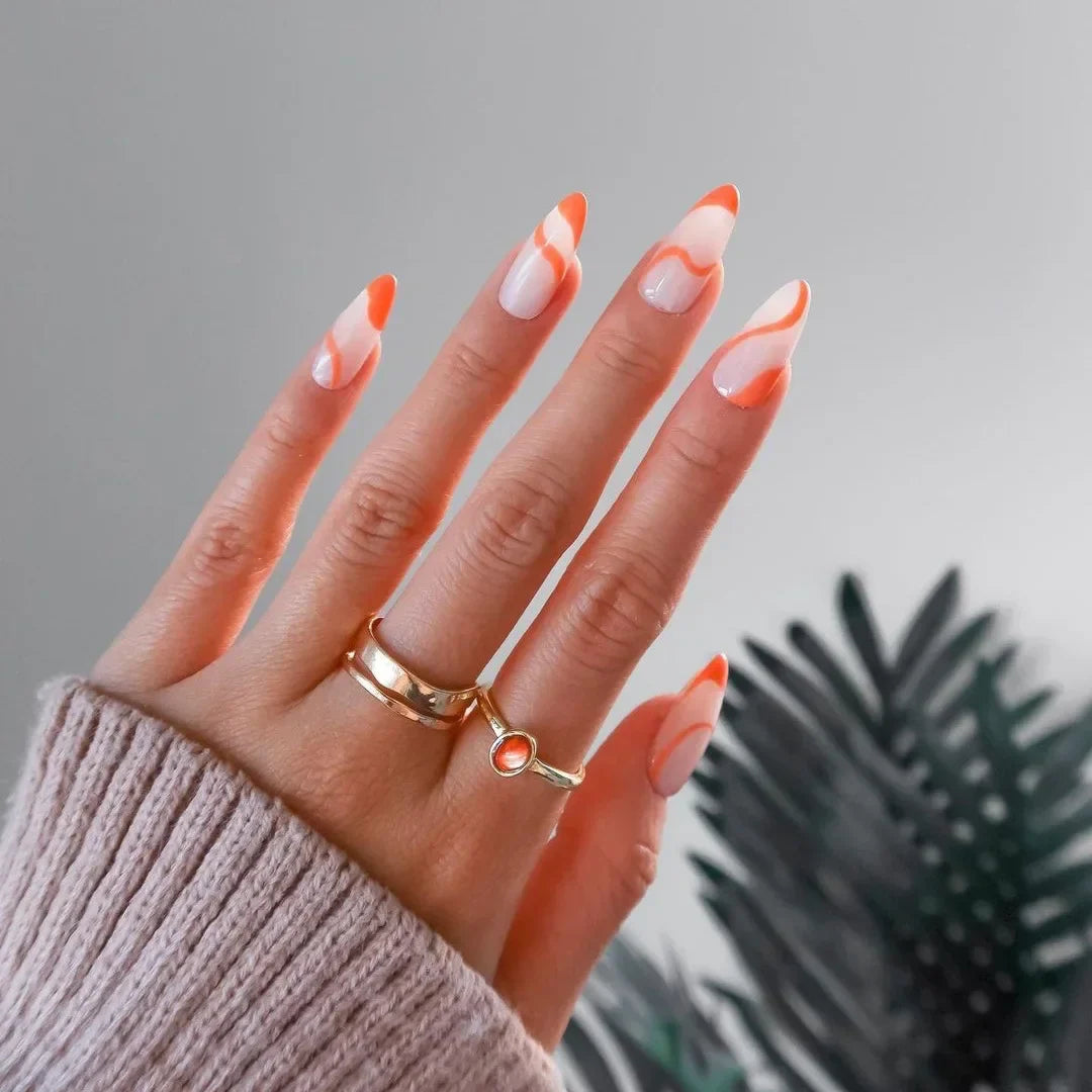French Rainbow Acrylic Press-On Nails-29