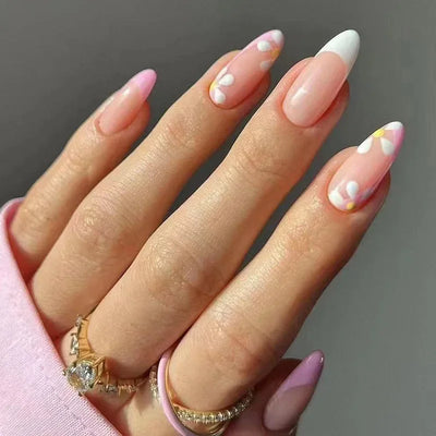 French Rainbow Acrylic Press-On Nails-45